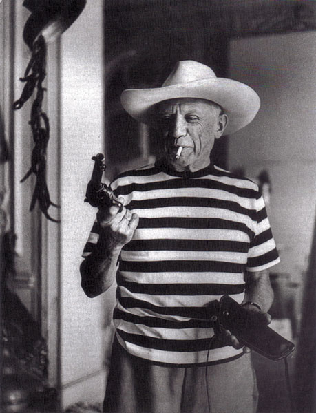 Pablo Picasso Posing as a Cowboy